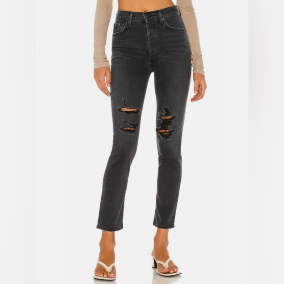 CITIZENS OF HUMANITY Charlotte Hi-Rise Straight Distressed 29 - Picture 1 of 12